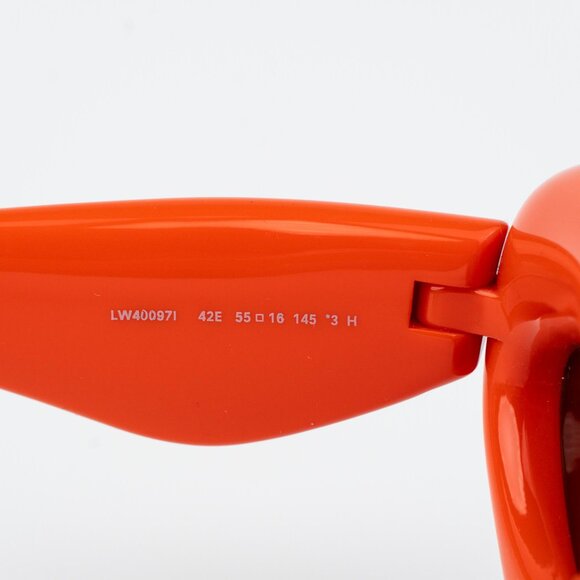 Loewe INFLATED Men Sunglasses Orange Brown Cat Eye LW40097I 42E NEW AUTHENTIC - Picture 8 of 10